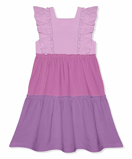 Top 10 π Simply Millie By Millie Loves Lily Violet & Purple Color Block Ruffle-Trim Square Neck A-Line π Dress - Infant, Toddler & π§ Girls For Baby & Maternity π 2 Top 10 π Simply Millie By Millie Loves Lily Violet & Purple Color Block Ruffle-Trim Square Neck A-Line π Dress - Infant, Toddler & π§ Girls For Baby & Maternity π - Image 2