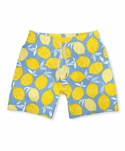Flash Sale 🌟 Millie & Maxx Yellow Lemon Swim Trunks - Infant, Toddler & Boys For Kids 😉