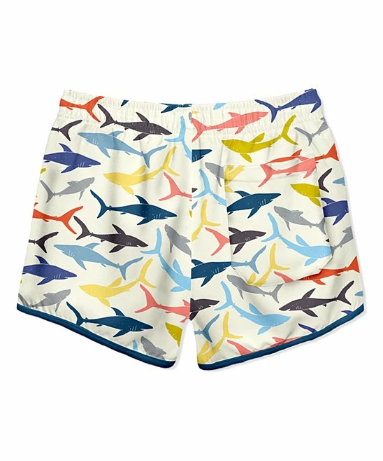 Budget π Millie & Maxx Cream Shark School Swim Shorties - Infant, Toddler & Boys For Kids π 3 Budget π Millie & Maxx Cream Shark School Swim Shorties - Infant, Toddler & Boys For Kids π - Image 3
