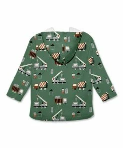 Best deal 🔥 Millie & Maxx Green Town Trucks Pocket Hooded Raincoat - Toddler & Boys For Kids ⌛ -Little Millie-shop zu107138374 alt 2 tm1657558395
