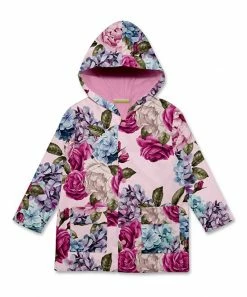 Cheap 😀 Millie Loves Lily Pink Floral Menagerie Pocket Hooded Raincoat - Toddler & 👧 Girls For Kids 🎉