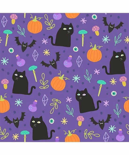 Flash Sale π₯° Millie Loves Lily Purple & Black Cat Jack-o'-Lantern Pocket A-Line π Dress - Toddler & π§ Girls For Kids π― 2 Flash Sale π₯° Millie Loves Lily Purple & Black Cat Jack-o'-Lantern Pocket A-Line π Dress - Toddler & π§ Girls For Kids π― - Image 2