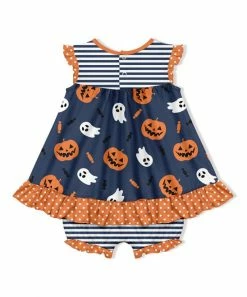 Best Sale π₯ Little Millie Dusty Navy Ghosts & Jack-o'-Lanterns π Skirted Bubble Bodysuit - Infant For Baby & Maternity π 5 Best Sale π₯ Little Millie Dusty Navy Ghosts & Jack-o'-Lanterns π Skirted Bubble Bodysuit - Infant For Baby & Maternity π -Little Millie-shop zu107152429 alt 2 tm1659543286