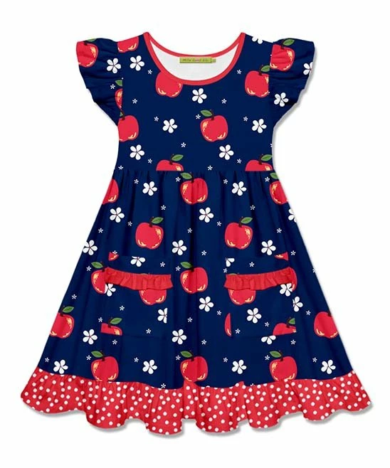 Top 10 β¨ Millie Loves Lily Navy & Red Vintage Apple Patch-Pocket Angel-Sleeve π Dress - Toddler & π§ Girls For Kids π― 1 Top 10 β¨ Millie Loves Lily Navy & Red Vintage Apple Patch-Pocket Angel-Sleeve π Dress - Toddler & π§ Girls For Kids π―