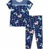 Discount ⌛ Millie Loves Lily Navy Unicorn Playground Short-Sleeve Pajama Set - Toddler & 👧 Girls For Kids 😉