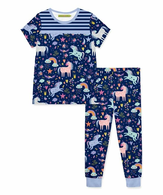 Discount β Millie Loves Lily Navy Unicorn Playground Short-Sleeve Pajama Set - Toddler & π§ Girls For Kids π 1 Discount β Millie Loves Lily Navy Unicorn Playground Short-Sleeve Pajama Set - Toddler & π§ Girls For Kids π