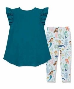 Wholesale π Millie Loves Lily Teal Angel-Sleeve Hi-Low Top & Coral Reef Mermaid Leggings - Infant, Toddler & π§ Girls For Kids π₯° 7 Wholesale π Millie Loves Lily Teal Angel-Sleeve Hi-Low Top & Coral Reef Mermaid Leggings - Infant, Toddler & π§ Girls For Kids π₯° -Little Millie-shop zu107360871 alt 3 tm1657825643