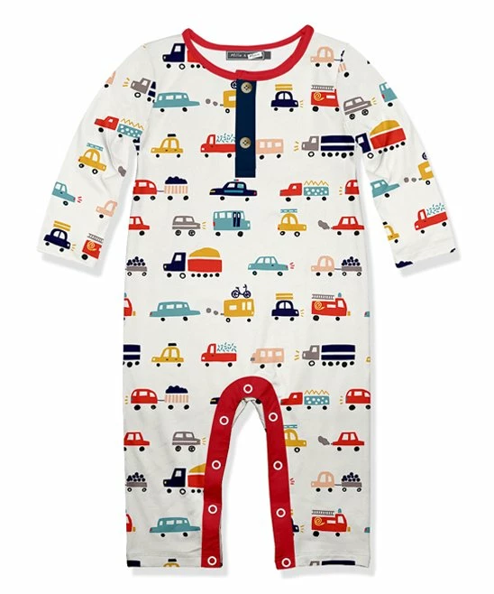 Flash Sale β€οΈ Little Millie White & Red Cars Button-Front Playsuit - Infant & Toddler For Baby & Maternity π 1 Flash Sale β€οΈ Little Millie White & Red Cars Button-Front Playsuit - Infant & Toddler For Baby & Maternity π