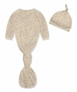 Hot Sale π Little Millie Oatmeal Heather Waffle Knotted Gown & Knot-Tie Beanie - Newborn For Baby & Maternity π― 5 Hot Sale π Little Millie Oatmeal Heather Waffle Knotted Gown & Knot-Tie Beanie - Newborn For Baby & Maternity π― -Little Millie-shop zu107500394 alt 2 tm1660240792
