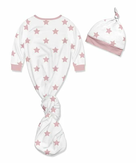 Best reviews of β¨ Little Millie White & Pink Stars Knotted Gown & Knot-Tie Beanie - Infant For Baby & Maternity π 3 Best reviews of β¨ Little Millie White & Pink Stars Knotted Gown & Knot-Tie Beanie - Infant For Baby & Maternity π - Image 3