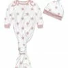 Best reviews of ✨ Little Millie White & Pink Stars Knotted Gown & Knot-Tie Beanie - Infant For Baby & Maternity 😀