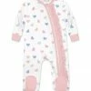 Cheap 😍 Little Millie White & Periwinkle Hearts Ruffle-Accent Footie - Infant For Baby & Maternity 🎉