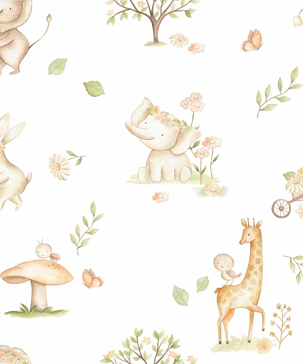 Discount π Little Millie White & Brown Safari Sam Knotted Gown & Knot-Tie Beanie - Newborn For Baby & Maternity π 2 Discount π Little Millie White & Brown Safari Sam Knotted Gown & Knot-Tie Beanie - Newborn For Baby & Maternity π - Image 2