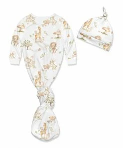 Discount π Little Millie White & Brown Safari Sam Knotted Gown & Knot-Tie Beanie - Newborn For Baby & Maternity π 5 Discount π Little Millie White & Brown Safari Sam Knotted Gown & Knot-Tie Beanie - Newborn For Baby & Maternity π -Little Millie-shop zu107500496 alt 2 tm1660237926