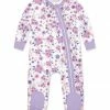 Discount 🥰 Little Millie White & Lilac Meadow Flower Ruffle-Accent Footie - Infant For Baby & Maternity 🤩