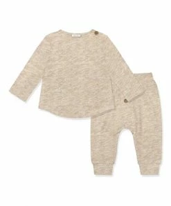 Deals 😉 Little Millie Oatmeal Heather Long-Sleeve Top & Joggers - Infant & Toddler For Kids 💯