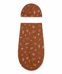 Discount ❤️ Little Millie Dark Baked Clay Snails Leaves Swaddle Sack & Beanie - Newborn For Baby & Maternity 🛒 -Little Millie-shop zu107500639 alt 2 tm1662058957