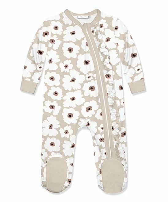 Buy π€© Little Millie Light Tan Flower Ruffle-Trim Footie - Infant For Baby & Maternity β€οΈ 1 Buy π€© Little Millie Light Tan Flower Ruffle-Trim Footie - Infant For Baby & Maternity β€οΈ