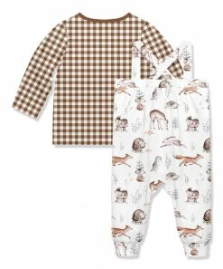 Best deal π Little Millie Dark Brown Gingham Long-Sleeve Top & White Woodland Overalls - Infant & Toddler For Kids π 5 Best deal π Little Millie Dark Brown Gingham Long-Sleeve Top & White Woodland Overalls - Infant & Toddler For Kids π -Little Millie-shop zu107500698 alt 2 tm1662058957