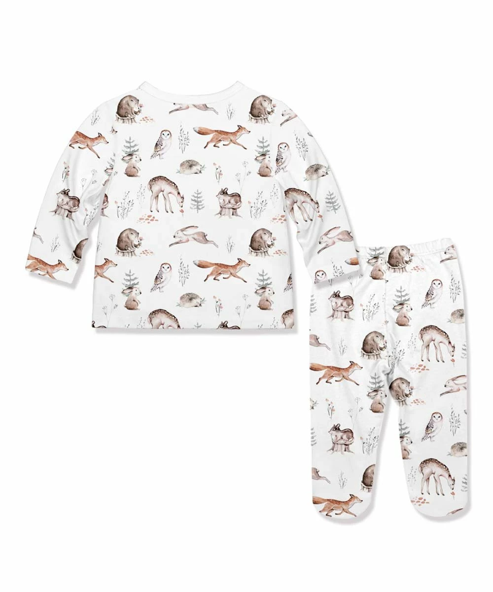 Brand new π€© Little Millie White Woodland Animals Long-Sleeve Top & Pants - Infant For Baby & Maternity π 3 Brand new π€© Little Millie White Woodland Animals Long-Sleeve Top & Pants - Infant For Baby & Maternity π - Image 3