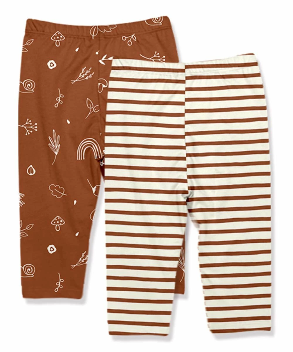 Hot Sale π Little Millie Dark Baked Clay Snails & Leaves Leggings Set - Infant & Toddler For Kids 𧨠3 Hot Sale π Little Millie Dark Baked Clay Snails & Leaves Leggings Set - Infant & Toddler For Kids 𧨠- Image 3