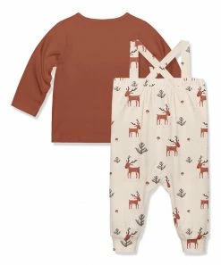 Budget ✔️ Little Millie Baked Clay Long-Sleeve Top & Light Tan Woodland Reindeer Overalls - Infant & Toddler For Kids ❤️ 5 Budget ✔️ Little Millie Baked Clay Long-Sleeve Top & Light Tan Woodland Reindeer Overalls - Infant & Toddler For Kids ❤️ -Little Millie-shop zu107500789 alt 2 tm1662058957