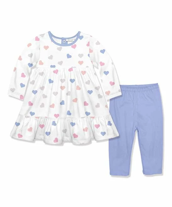 Buy π₯° Little Millie White & Periwinkle Hearts Long-Sleeve Babydoll π Dress & Leggings - Infant & Toddler For Kids β 1 Buy π₯° Little Millie White & Periwinkle Hearts Long-Sleeve Babydoll π Dress & Leggings - Infant & Toddler For Kids β