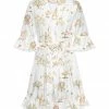 Hot Sale 💯 Little Millie White & Tan Woodland Animals Ruffle-Hem Robe - 👩 Women 🌟