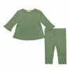Best Sale 🛒 Little Millie Green Loden Frost Waffle-Knit Top & Leggings - Infant For Baby & Maternity 💯