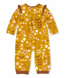 Wholesale π€© Little Millie Marigold & Dark Brown Buttercup Floral Ruffle-Trim Playsuit - Infant For Baby & Maternity π 5 Wholesale π€© Little Millie Marigold & Dark Brown Buttercup Floral Ruffle-Trim Playsuit - Infant For Baby & Maternity π -Little Millie-shop zu107507335 alt 2 tm1662058957