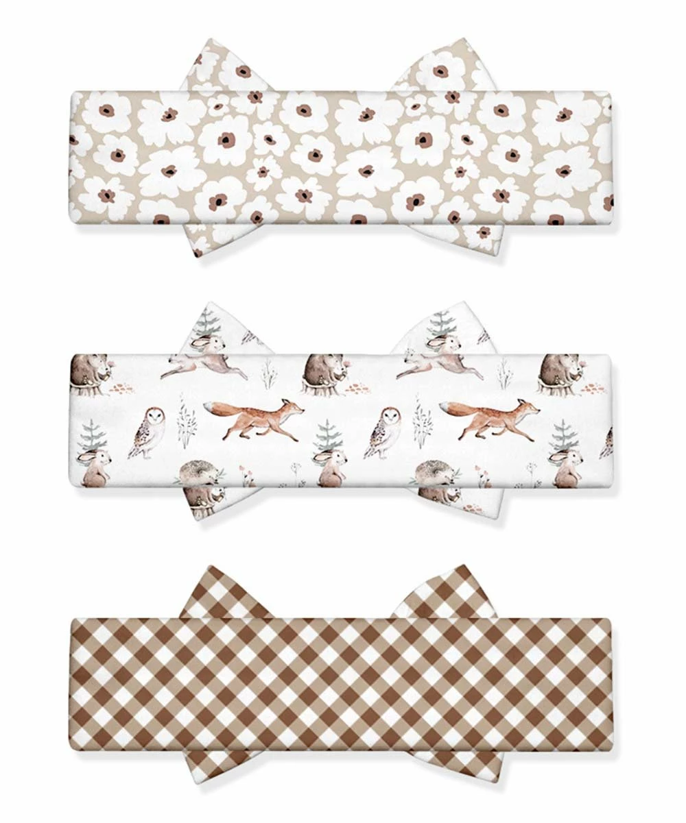 Flash Sale π Little Millie White & Brown Woodland Bow Soft Headband For Baby & Maternity π 4 Flash Sale π Little Millie White & Brown Woodland Bow Soft Headband For Baby & Maternity π - Image 4