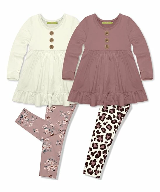 Buy 🌟 Millie Loves Lily Nostalgia Rose & Cream Simply Skin Leopard Leggings Set - Infant, Toddler & 👧 Girls For Kids ⌛ 1 Buy 🌟 Millie Loves Lily Nostalgia Rose & Cream Simply Skin Leopard Leggings Set - Infant, Toddler & 👧 Girls For Kids ⌛