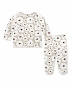 Best deal ✨ Little Millie Tan Flower Long-Sleeve Top & Pants - Infant For Baby & Maternity 👏 -Little Millie-shop zu107639561 alt 2 tm1662058957