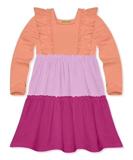 Cheap 𧨠Simply Millie By Millie Loves Lily Coral & Lilac Color Block Ruffle Tiered Long-Sleeve A-Line π Dress - Infant, Toddler & π§ Girls For Kids β 1 Cheap 𧨠Simply Millie By Millie Loves Lily Coral & Lilac Color Block Ruffle Tiered Long-Sleeve A-Line π Dress - Infant, Toddler & π§ Girls For Kids β
