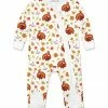 New 🌟 Little Millie White & Brown Twila Turkey Footie - Infant For Baby & Maternity 🎉