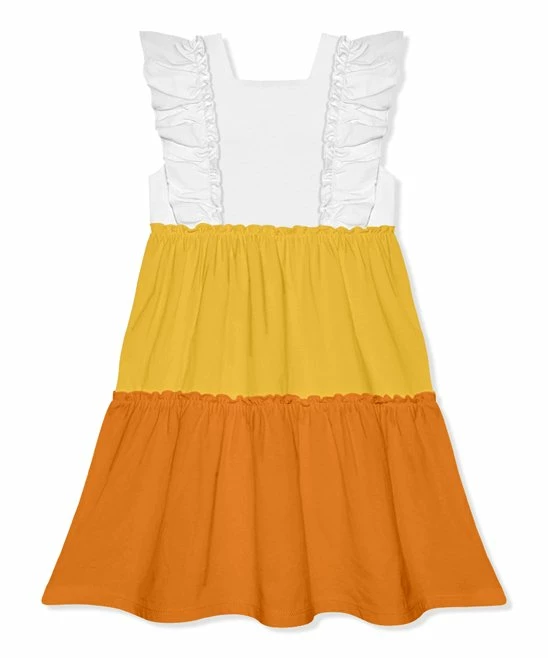 Best deal β Simply Millie By Millie Loves Lily Yellow & Orange Ruffle Tiered A-Line π Dress - π§ Girls For Kids π― 2 Best deal β Simply Millie By Millie Loves Lily Yellow & Orange Ruffle Tiered A-Line π Dress - π§ Girls For Kids π― - Image 2