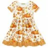 Best reviews of 🔥 Millie Loves Lily Cream Pumpkin Harvest Button-Up A-Line 👗 Dress - 👧 Girls For Kids 🥰