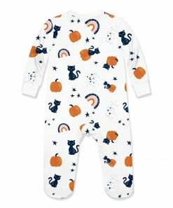 Discount 🥰 Little Millie White Multicolor 🎃 Halloween Kitty Footie - Infant For Baby & Maternity 😀 -Little Millie-shop zu107806459 alt 2 tm1661366588