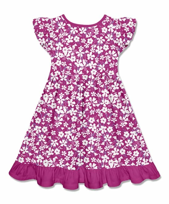 Budget βοΈ Millie Loves Lily Rose Violet Floral Wind Pocket Angel-Sleeve π Dress - Toddler & π§ Girls For Kids π 3 Budget βοΈ Millie Loves Lily Rose Violet Floral Wind Pocket Angel-Sleeve π Dress - Toddler & π§ Girls For Kids π - Image 3