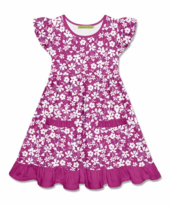 Budget βοΈ Millie Loves Lily Rose Violet Floral Wind Pocket Angel-Sleeve π Dress - Toddler & π§ Girls For Kids π 1 Budget βοΈ Millie Loves Lily Rose Violet Floral Wind Pocket Angel-Sleeve π Dress - Toddler & π§ Girls For Kids π