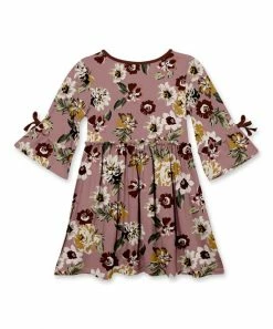 Promo π₯° Millie Loves Lily Mauve Floral Bow Bell-Sleeve A-Line π Dress - π§ Girls For Kids β€οΈ 5 Promo π₯° Millie Loves Lily Mauve Floral Bow Bell-Sleeve A-Line π Dress - π§ Girls For Kids β€οΈ -Little Millie-shop zu107806637 alt 2 tm1661864954