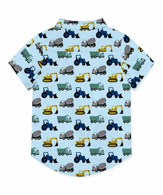 Top 10 π€© Millie & Maxx Light Blue Construction Vehicles Short-Sleeve Button-Up - Toddler & Boys For Kids π 3 Top 10 π€© Millie & Maxx Light Blue Construction Vehicles Short-Sleeve Button-Up - Toddler & Boys For Kids π - Image 3