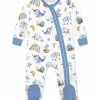 Best Sale 👏 Little Millie White & Blue Dream Footie - Infant For Baby & Maternity ❤️