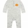 Discount 👏 Little Millie Heather Gray Pumpkin French Terry Button-Front Playsuit - Infant For Baby & Maternity 🔥