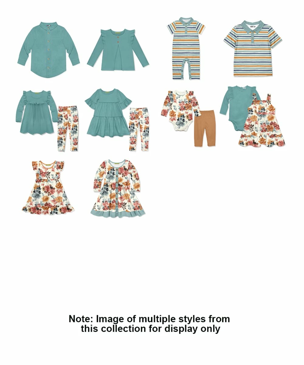 Hot Sale π Millie Loves Lily Nile Blue Trumpet-Sleeve Babydoll π Dress & Autumn Florals Leggings - Infant, Toddler & π§ Girls For Kids π₯ 2 Hot Sale π Millie Loves Lily Nile Blue Trumpet-Sleeve Babydoll π Dress & Autumn Florals Leggings - Infant, Toddler & π§ Girls For Kids π₯ - Image 2