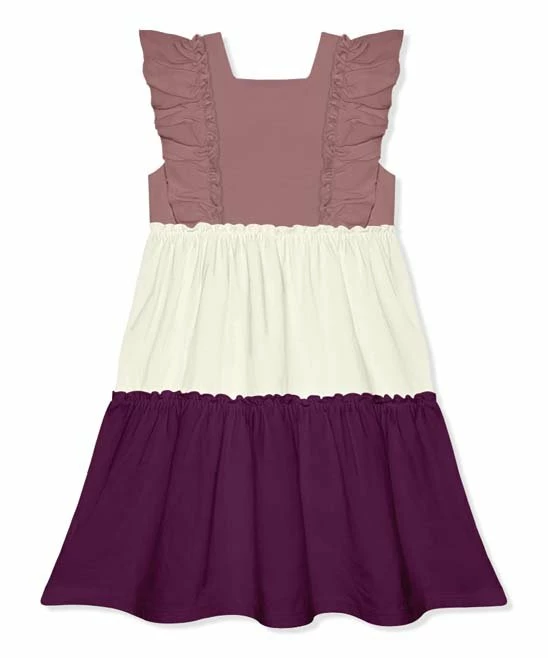 Hot Sale β¨ Simply Millie By Millie Loves Lily Nostalgia Rose & Cream Ruffle Square Neck Sleeveless A-Line π Dress - Infant, Toddler & π§ Girls For Kids β€οΈ 2 Hot Sale β¨ Simply Millie By Millie Loves Lily Nostalgia Rose & Cream Ruffle Square Neck Sleeveless A-Line π Dress - Infant, Toddler & π§ Girls For Kids β€οΈ - Image 2