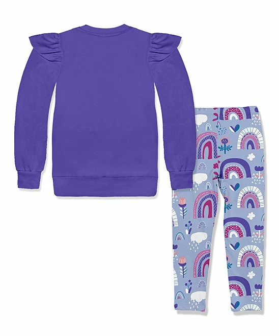 Best Pirce π₯ Millie Loves Lily Blue Iris Angel-Sleeve Sweatshirt & Spring Rainbow Leggings - Infant, Toddler & π§ Girls For Kids π 5 Best Pirce π₯ Millie Loves Lily Blue Iris Angel-Sleeve Sweatshirt & Spring Rainbow Leggings - Infant, Toddler & π§ Girls For Kids π - Image 5