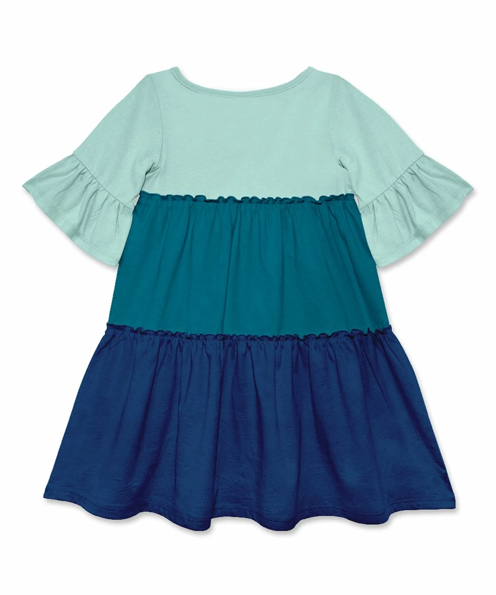 Cheapest π Simply Millie By Millie Loves Lily Mint & Teal Stripe Trumpet-Sleeve Tiered A-Line π Dress - Infant, Toddler & π§ Girls For Kids π₯ 2 Cheapest π Simply Millie By Millie Loves Lily Mint & Teal Stripe Trumpet-Sleeve Tiered A-Line π Dress - Infant, Toddler & π§ Girls For Kids π₯ - Image 2