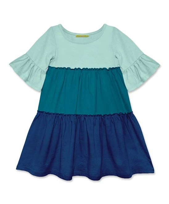 Cheapest π Simply Millie By Millie Loves Lily Mint & Teal Stripe Trumpet-Sleeve Tiered A-Line π Dress - Infant, Toddler & π§ Girls For Kids π₯ 1 Cheapest π Simply Millie By Millie Loves Lily Mint & Teal Stripe Trumpet-Sleeve Tiered A-Line π Dress - Infant, Toddler & π§ Girls For Kids π₯