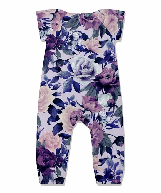 Best Sale π€© Little Millie Purple & Blush Fame Floral Cap-Sleeve Playsuit - Infant & Toddler For Kids β€οΈ 3 Best Sale π€© Little Millie Purple & Blush Fame Floral Cap-Sleeve Playsuit - Infant & Toddler For Kids β€οΈ - Image 3